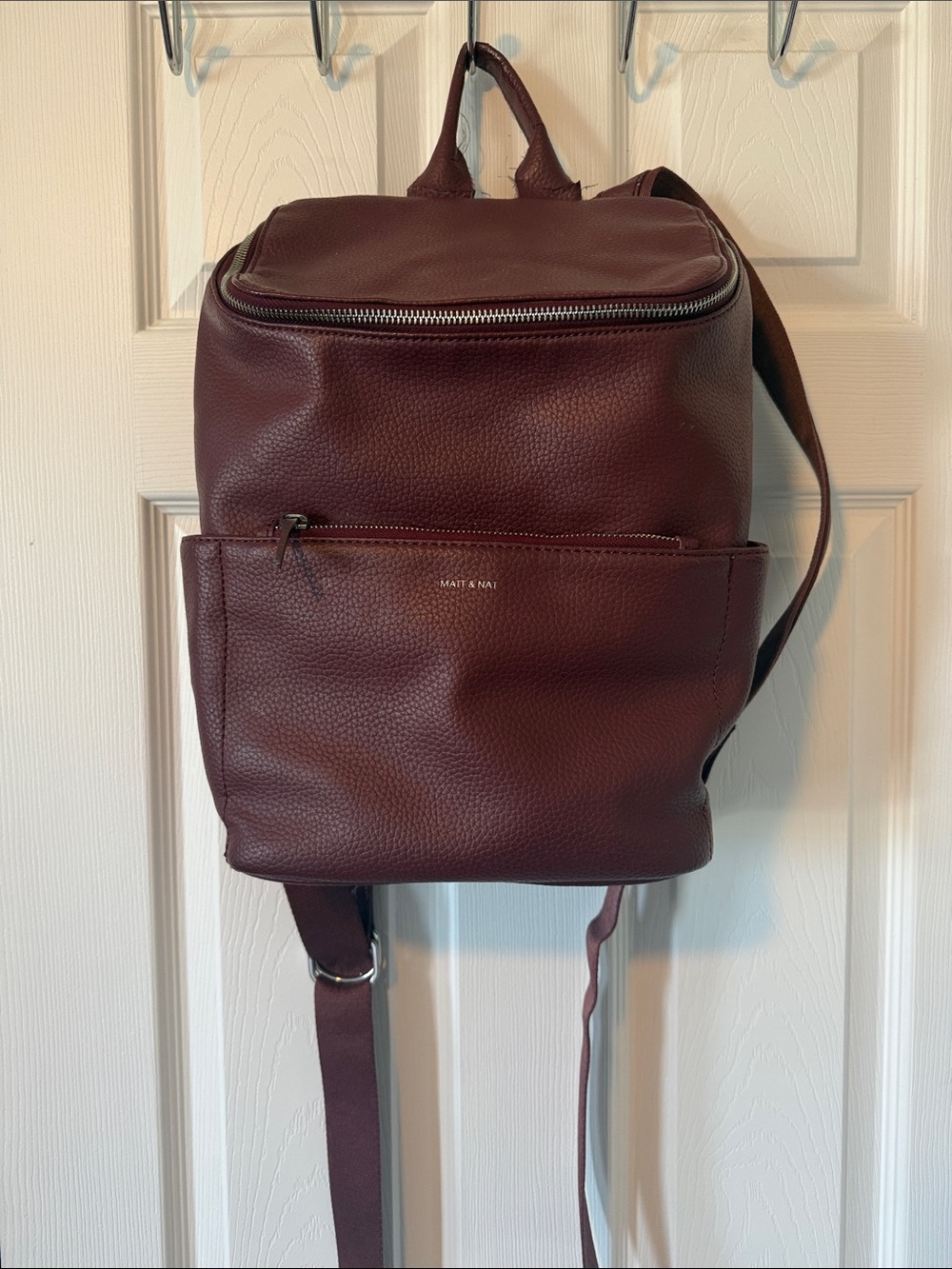 Matt & Nat Men's Deep Burgundy Vegan Leather Backpack